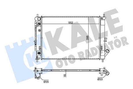 KALE HYUNDAI радіатор охолодження Elantra,Kia cerato 1.6/2.0 11- KALE OTO RADYATOR 354285