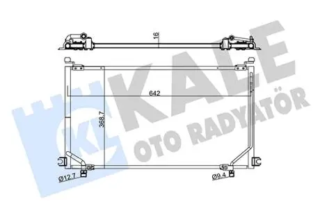 KALE FORD Радиатор кондиционера Maverick,Nissan Terrano II 96- KALE OTO RADYATOR 345545