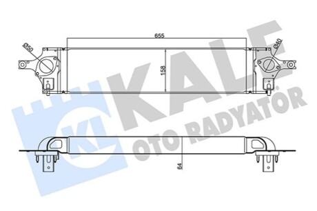 KALE NISSAN Интеркулер X-Trail 2.0dCi 07-,Renault Koleos I 08- KALE OTO RADYATOR 345125