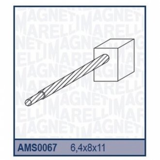 Ремкомплект (щітки) стартера - [940113190067] MAGNETI MARELLI AMS0067