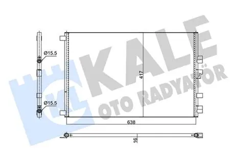KALE RENAULT радіатор кондиціонера Grand Scenic II,Megane II KALE OTO RADYATOR 352575