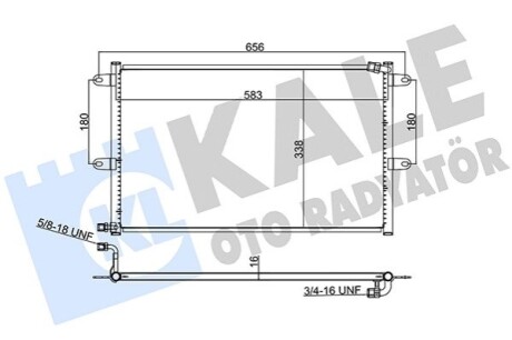 KALE VW радіатор кондиціонера Caddy II,Polo,Seat Cordoba 94- KALE OTO RADYATOR 384600