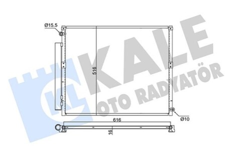 KALE TOYOTA Радиатор кондиционера Land Cruiser Prado 120 02- KALE OTO RADYATOR 350680