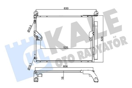 KALE TOYOTA Радіатор кондиціонера Land Cruiser Prado 150 09- KALE OTO RADYATOR 345585