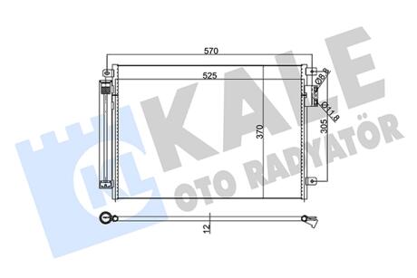 KALE FIAT Радиатор кондиционера 500,Panda 12-,Ford Ka,Lancia KALE OTO RADYATOR 345360