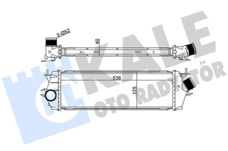 KALE RENAULT Интеркулер Trafic II 2.0/2.5dCi 01-,Opel Vivaro KALE OTO RADYATOR 345030