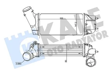 KALE CITROEN інтеркулер C4 I,Picasso,Peugeot 307/308 2.0HDI KALE OTO RADYATOR 350845