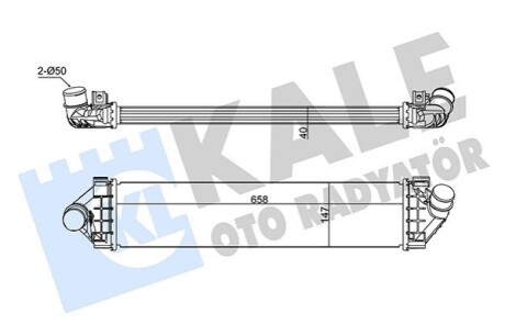 KALE FORD інтеркулер C-Max,Focus II,Kuga II 1.8/2.0TDCi 04- KALE OTO RADYATOR 355015