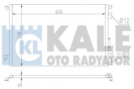 KALE OPEL Радіатор кондиціонера Signum,Vectra C 1.6/3.2 02- KALE OTO RADYATOR 389000