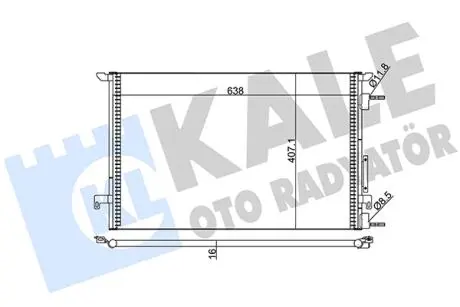 KALE OPEL Радиатор кондиционера Signum,Vectra C 1.6/3.2 02- KALE OTO RADYATOR 389000