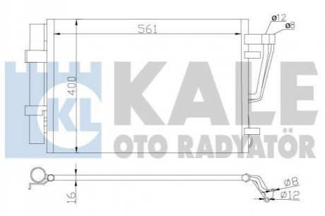 HYUNDAI Радіатор кондиціонера Elantra,i30,Kia Ceed 06- KALE OTO RADYATOR 379200 (фото 1)