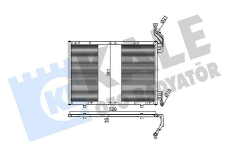 KALE FORD радіатор кондиціонера B-Max,Fiesta VI 1.6TDCi 09- KALE OTO RADYATOR 350580