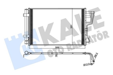 KALE HYUNDAI радіатор кондиціонера Elantra,i30,Kia Ceed 06- KALE OTO RADYATOR 345455