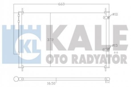 KALE TOYOTA Радиатор кондиционера Auris,Avensis,Corolla 06- KALE OTO RADYATOR 342595