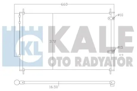 KALE TOYOTA Радиатор кондиционера Auris,Avensis,Corolla 06- KALE OTO RADYATOR 342595