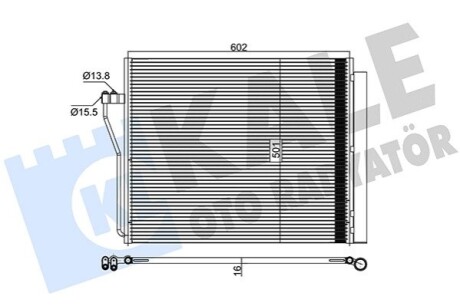 KALE BMW радіатор кондиціонера X5 E70,F15,X6 E71,F16 M/5.0d KALE OTO RADYATOR 342505