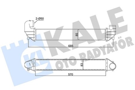 KALE VW інтеркулер Sharan,Ford Galaxy,Seat 1.8T/1.9TDI 95- KALE OTO RADYATOR 352395