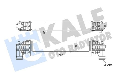 KALE VW Интеркулер Sharan,Ford Galaxy,Seat 1.8T/1.9TDI 95- KALE OTO RADYATOR 352420