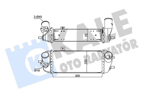 KALE HYUNDAI Інтеркулер i20,Kia Soul,Venga 1.4/1.6CRDi 08- KALE OTO RADYATOR 354135