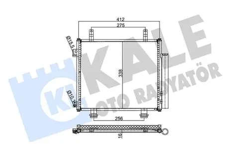 KALE NISSAN Радиатор кондиционера Pixo 09-,Suzuki Alto 09- KALE OTO RADYATOR 354040