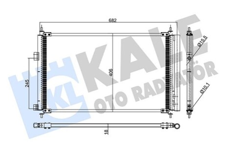 KALE TOYOTA радіатор кондиціонера Previa III,Rav 4 III 05- KALE OTO RADYATOR 390000