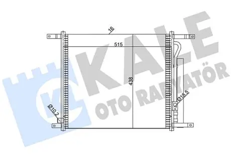 KALE CHEVROLET Радиатор кондиционера с осушителем Aveo 08- KALE OTO RADYATOR 385200