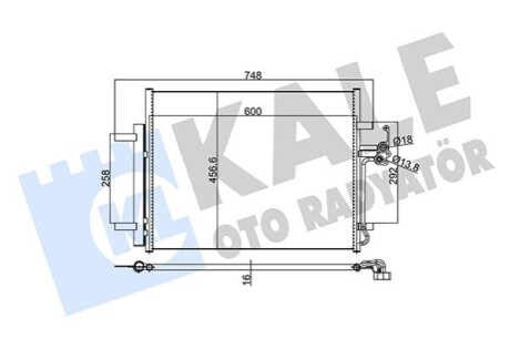 KALE FORD Радиатор кондиционера с осушителем Mondeo IV 07- KALE OTO RADYATOR 350590