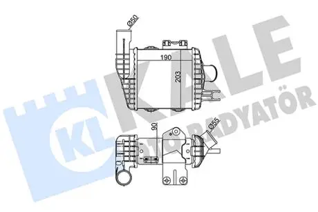 KALE HYUNDAI інтеркулер Tucson,Kia Sportage II 2.0CRDi 04- KALE OTO RADYATOR 348670