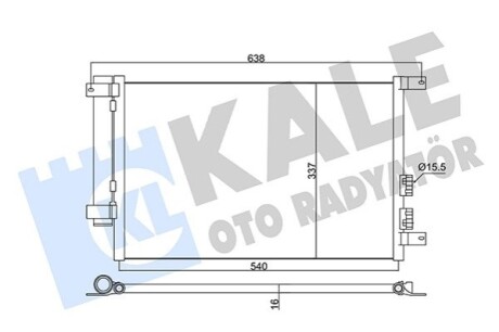 KALE FIAT Радиатор кондиционера Alfa Romeo 147/156 1.6/3.2 KALE OTO RADYATOR 345365