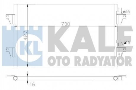 KALE RENAULT Радіатор кондиціонера Espace IV,Laguna II 01- KALE OTO RADYATOR 342590