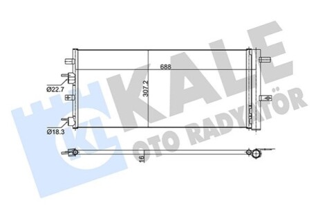 KALE FORD Радиатор кондиционера Galaxy,Mondeo V,S-Max 14- KALE OTO RADYATOR 353160