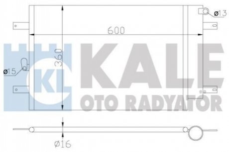 KALE VW радіатор кондиціонера Sharan,Ford Galaxy,Seat 00- KALE OTO RADYATOR 375900