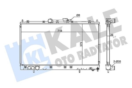 KALE MITSUBISHI радіатор охолодження Galant VI 2.0/2.5 96- KALE OTO RADYATOR 347975