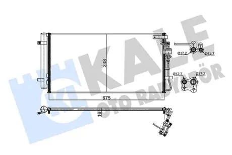 KALE KIA Радиатор кондиционера Carens III 1.6/2.0CRDi 07- KALE OTO RADYATOR 345475