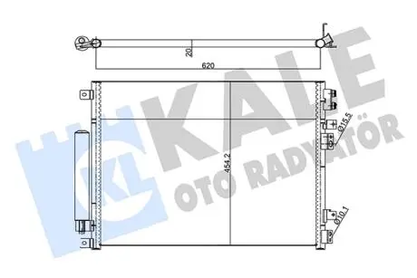 KALE CHRYSLER радіатор кондиціонера з осушувачем 300C 04- KALE OTO RADYATOR 343140
