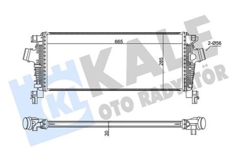 KALE OPEL Інтеркулер Insignia,Zafira,Chevrolet Cruze 1.4 KALE OTO RADYATOR 350925