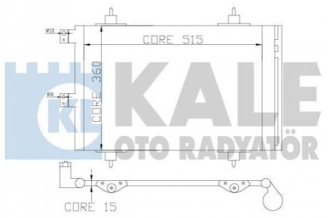 CITROEN Радиатор кондиционера C4 I,C5 I,Peugeot 307 KALE OTO RADYATOR 385600 (фото 1)