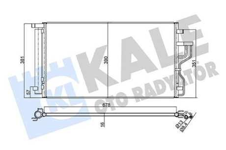 KALE HYUNDAI радіатор кондиціонера ix35,Kia Sportage 09- KALE OTO RADYATOR 379600