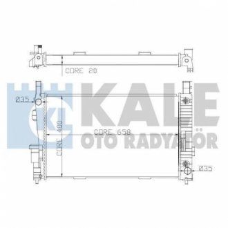 KALE DB Радіатор охолодження A-Class W169/245 1.5/2.0 04- KALE OTO RADYATOR 361700