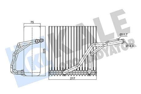 KALE VW Випарник Audi A3,Bora,Golf IV,Skoda Octavia II KALE OTO RADYATOR 350145