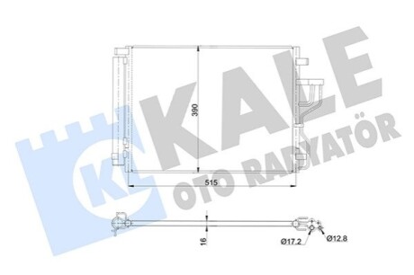 KALE HYUNDAI радіатор кондиціонера ix35,Kia Sportage 10- KALE OTO RADYATOR 345420