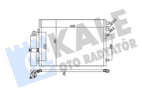 KALE RENAULT радіатор кондиціонера Sandero,Logan 1.4/1.6 KALE OTO RADYATOR 345285