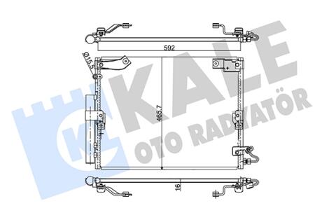 KALE TOYOTA Радиатор кондиционера Land Cruiser 100 98-02 KALE OTO RADYATOR 342640