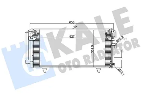 KALE SUBARU радіатор кондиціонера Legacy IV, Outback 03- KALE OTO RADYATOR 389900