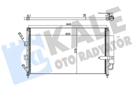 KALE HONDA Радиатор кондиционера Civic VIII 1.3/1.8 06- KALE OTO RADYATOR 386900