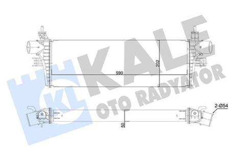 KALE TOYOTA Інтеркулер Fortuner,Hilux VIII 2.4/2.8d 15- KALE OTO RADYATOR 350415