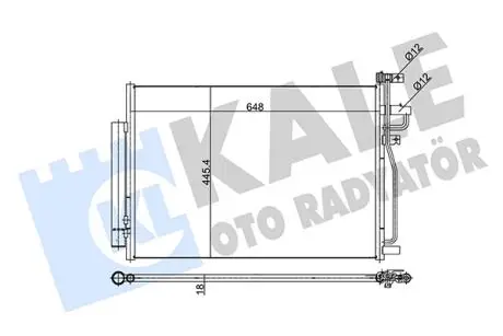 KALE OPEL Радиатор кондиционера Antara,Chevrolet Antara KALE OTO RADYATOR 343310