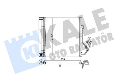 KALE DB Радиатор кондиционера Smart Fortwo,City,Cabrio KALE OTO RADYATOR 352620