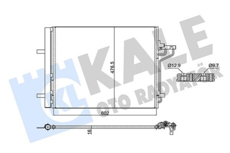 KALE FORD Радіатор кондиціонера C-Max II,Focus III 10- KALE OTO RADYATOR 353135