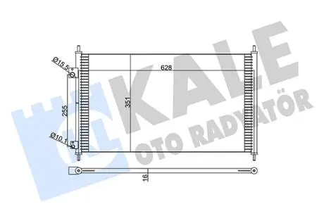 KALE HONDA радіатор кондиціонера Civic VII 1.4/1.6 01- KALE OTO RADYATOR 380300